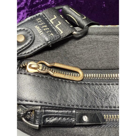 ANEKKE Shoulder Bag Nature Woods Black Eco Recycled Canada Map Crossbody - Picture 12 of 16